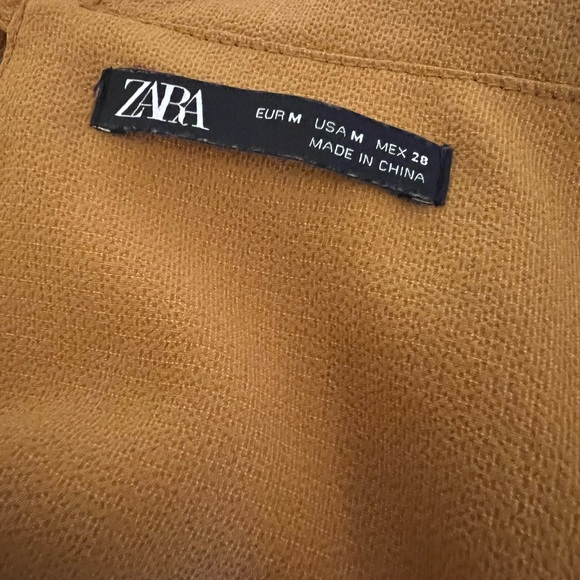 Zara cute flowy top Mustard yellow size medium - Picture 2 of 4